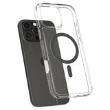 iPhone 16 Pro Spigen Ultra Hybrid T Case - MagSafe Compatible - Transparent / Grey