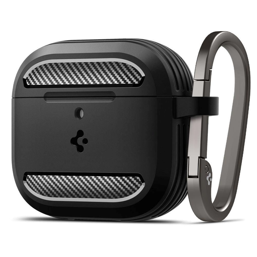 Spigen Rugged Armor Apple Airpods (4th. gen) Case with Carabiner - Black