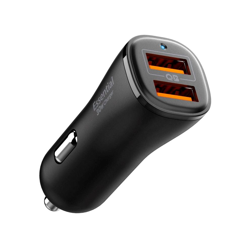 Spigen 30W Car Charger with 2x USB-A - Black