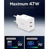 Spigen 47W Wall Charger with 2x USB-C - White