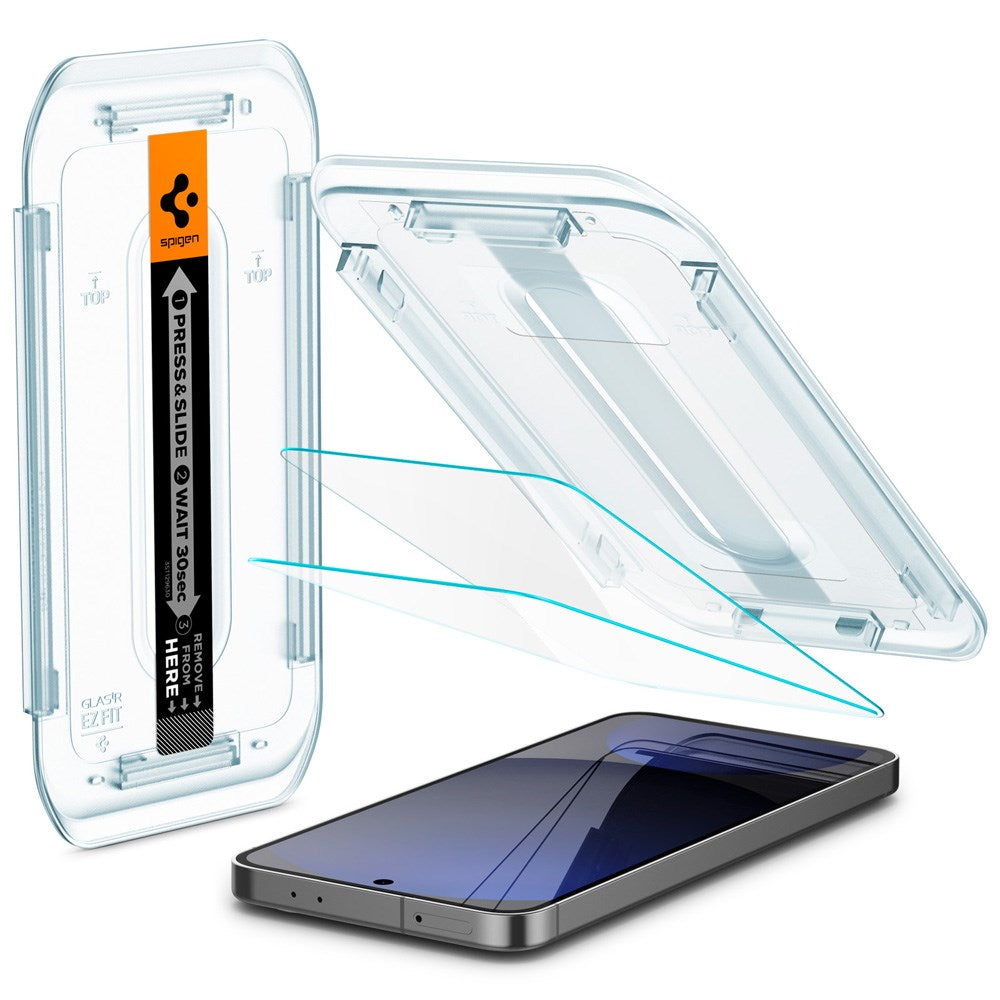 Samsung Galaxy S24 FE Spigen EZ Fit Glas.tR Screen Protection 2. Pcs - Case Friendly - Transparent