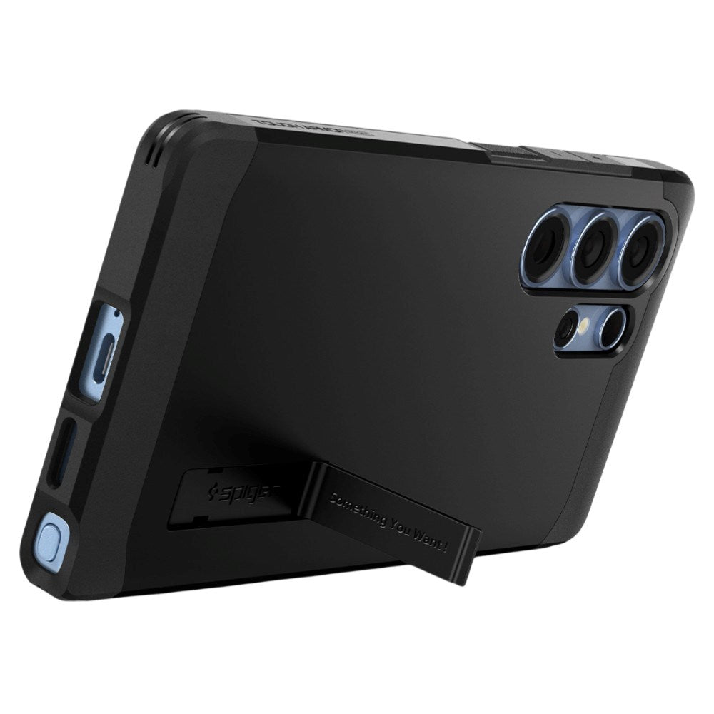 Samsung Galaxy S25 Ultra Spigen Tough Armor Hybrid Case with Kickstand - MagSafe Compatible - Black