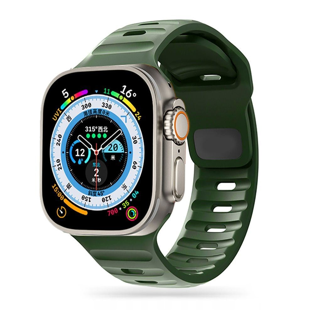 Apple Watch (38/40/SE/41/42mm) Iconband Tech-Protect Line Silicone Strap - Army Green