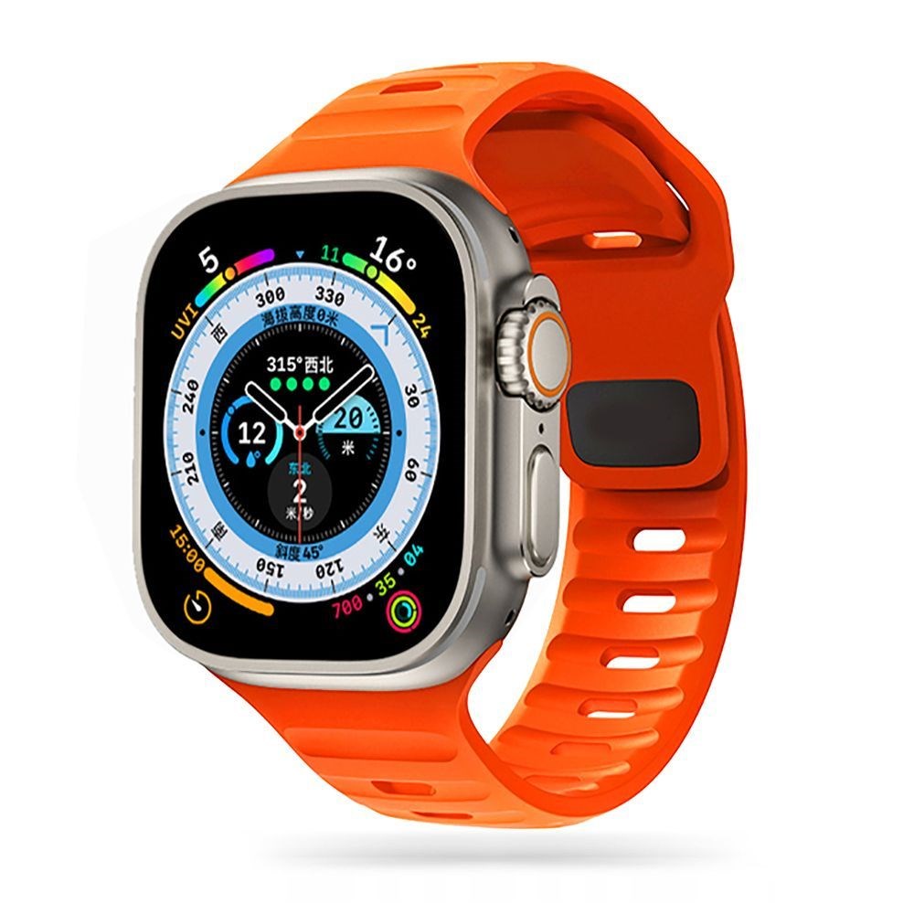 Apple Watch (38/40/SE/41mm) Iconband Tech-Protect Line Silicone Strap - Orange