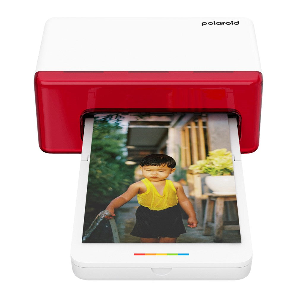 Polaroid Hi-Print Mobile Photo Printer 4x6" with 80 Pieces of Photo Paper - White / Red