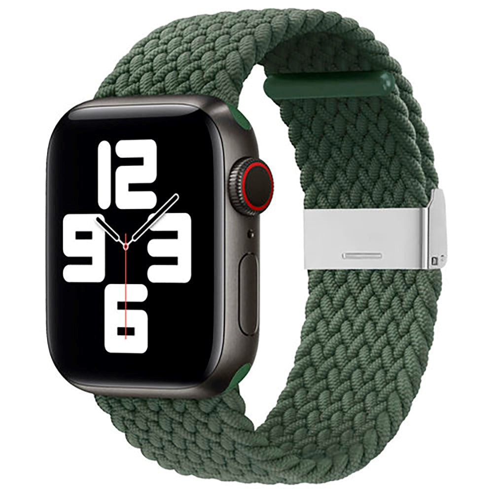 Apple Watch (38/40/SE/41/42mm) Hurtel Braided Fabric Strap - Green