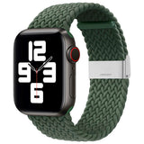 Apple Watch (38/40/SE/41/42mm) Hurtel Braided Fabric Strap - Green