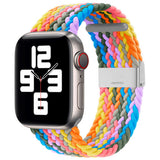 Apple Watch (42/44/SE/45/46/49mm) Hurtel Braided Fabric Strap - Multicolored v4