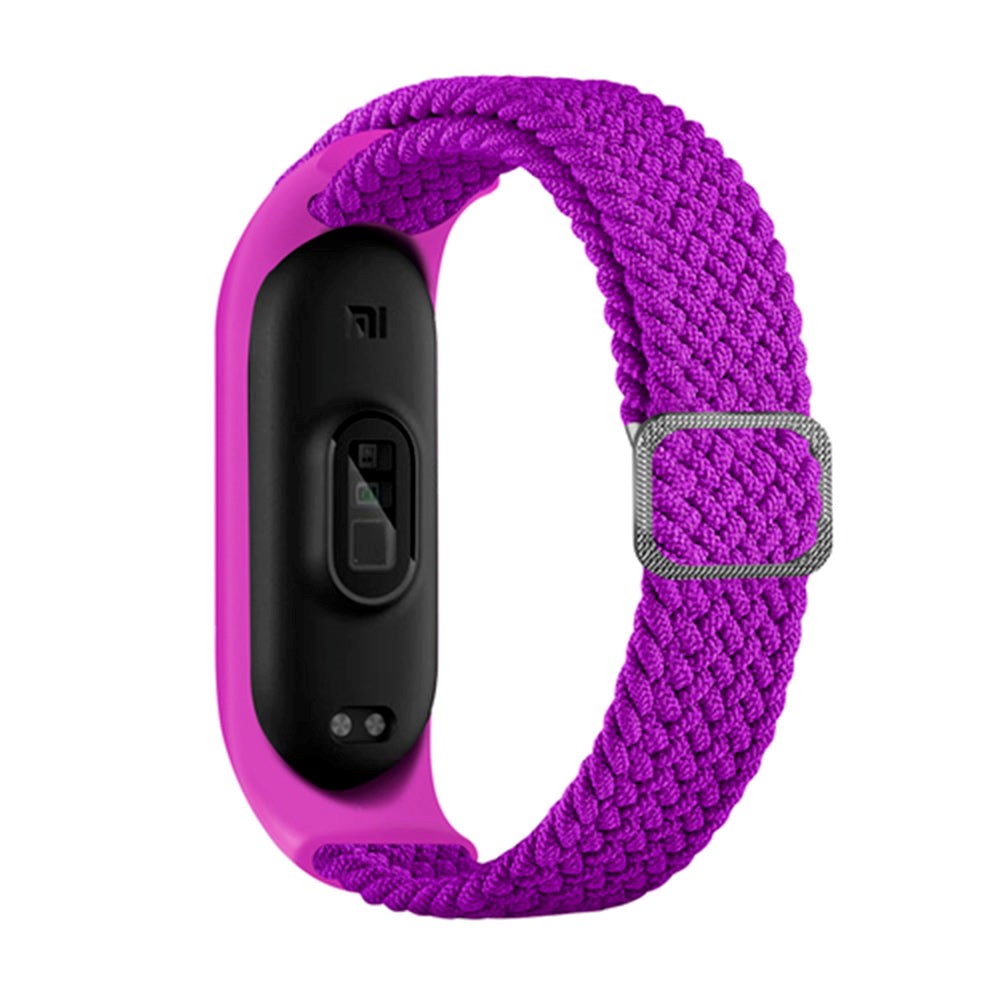 Xiaomi Mi Smart Band 5 / 6 Hurtel Braided Fabric Strap - Purple