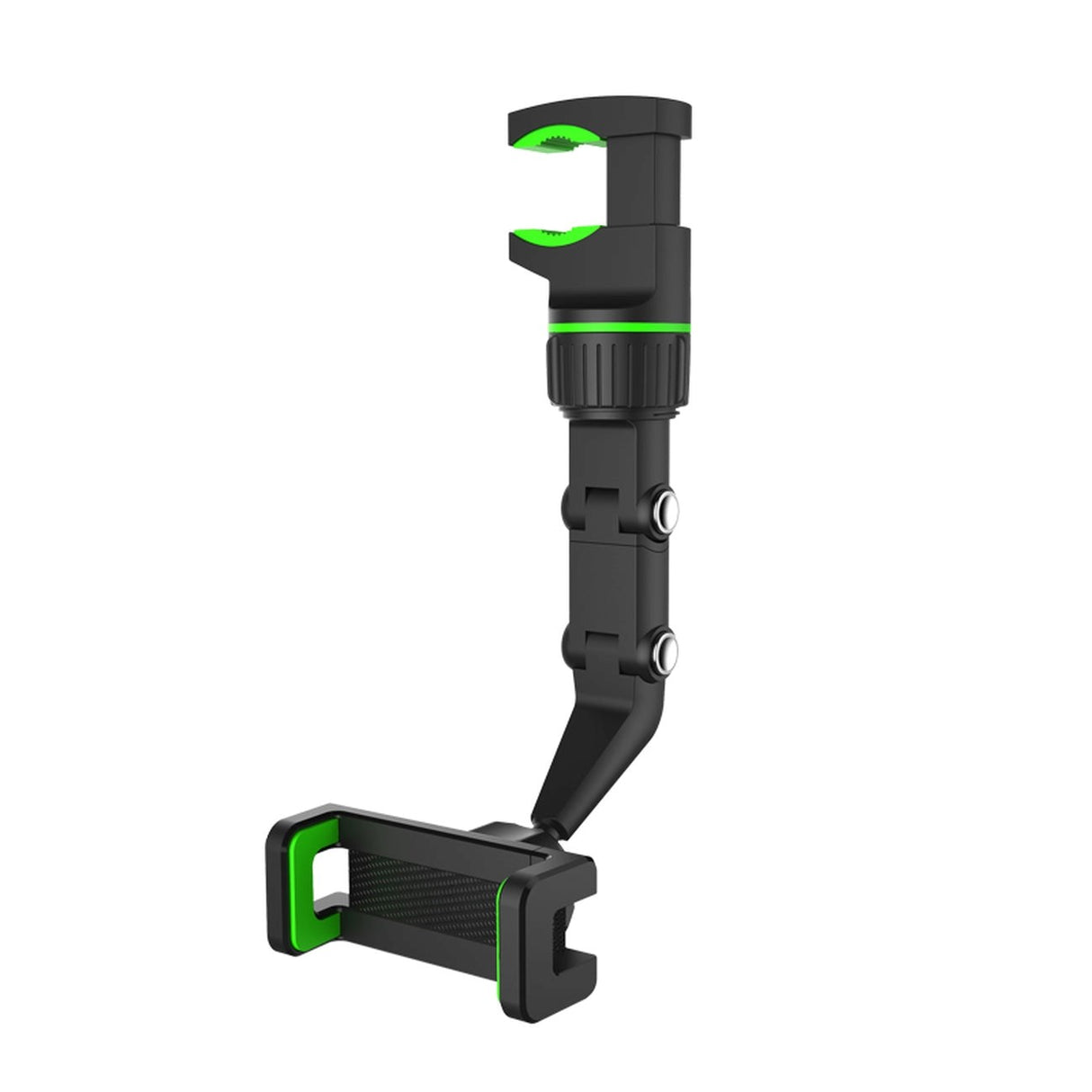 Multifunctional Mobile Holder with Clamp - Max Mobile: 65 x 90mm - Black / Green