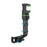 Multifunctional Mobile Holder with Clamp - Max Mobile: 65 x 90mm - Black / Green