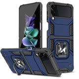 Wozinsky Samsung Galaxy Z Flip4 Drop-proof Case w. Stand & Metal Plate - Blue