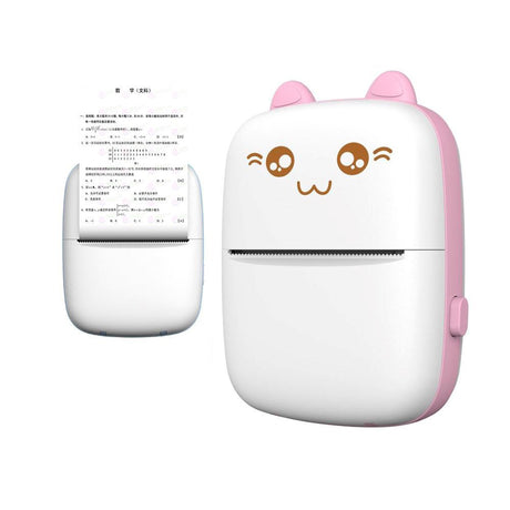 Hurtel HURC9 Mini Cat Thermal Printer - White / Pink