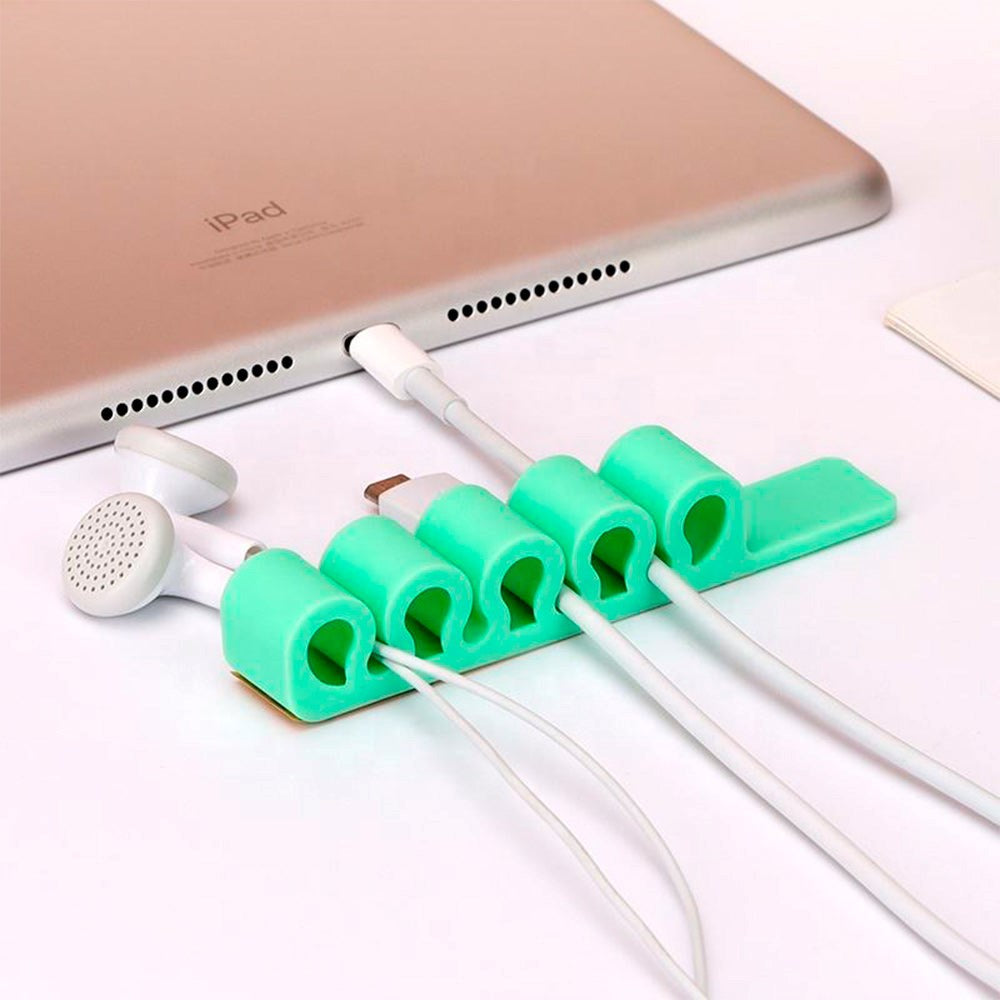 Silicone Office Cable Organizer - Turquoise