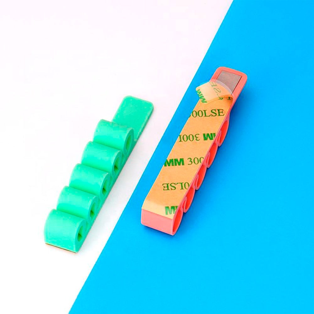 Silicone Office Cable Organizer - Green