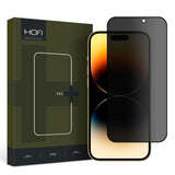 Hofi iPhone 15 Pro Max Glass Pro+ Screen Protector with Privacy - Case Friendly - Transparent / Black Edge