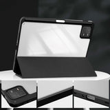 Xiaomi Pad 6 Tech-Protect Hybrid Case w. Touch Pen Holder - Black & Transparent