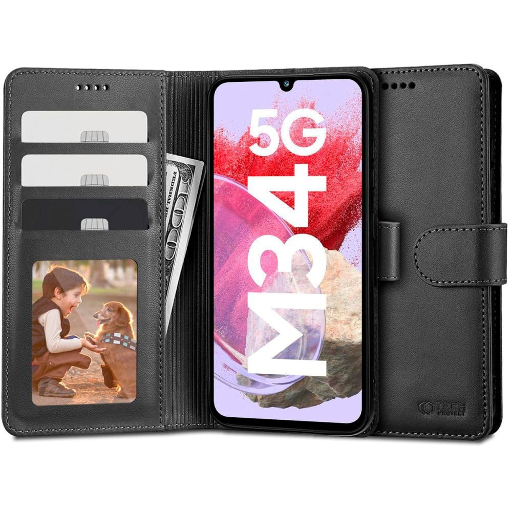 Samsung Galaxy M34 (5G) / F34 (5G) Tech-Protect Flip Case with Wallet - Black