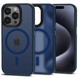 iPhone 15 Pro Tech-Protect Magmat Case - MagSafe Compatible - Mat Navy