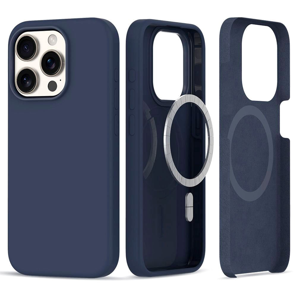 iPhone 15 Pro Max Tech-Protect Silicone Case - MagSafe Compatible - Navy