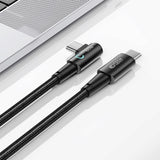 Tech-Protect Ultraboost Angled USB-C to USB-C Cable 60W/6A 1m - Black