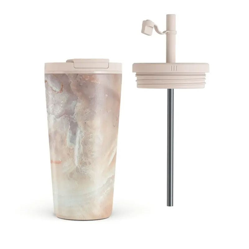 Burga Thermo Cup with Lid & Straw - 500ml - Serene Sunset