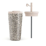 Burga Thermo Cup with Lid & Straw - 500ml - Almond Latte