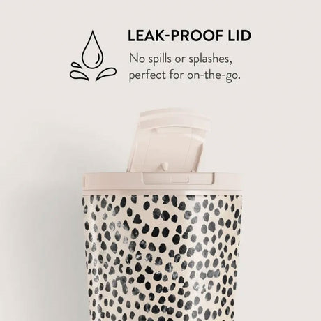 Burga Thermo Cup with Lid & Straw - 500ml - Almond Latte