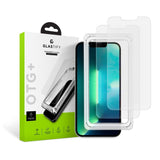 GLASTIFY iPhone 13 Pro Max Screen Protector 2 Pack w. Installation Frame - Case Friendly - Transparent