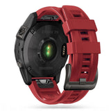 Universal Garmin 22mm QuickFit Iconband Tech-Protect Line Silicone Strap - Red