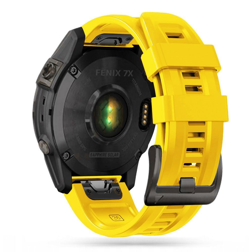 Universal Garmin 22mm QuickFit Iconband Tech-Protect Line Silicone Strap - Yellow