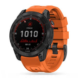 Universal Garmin 26mm QuickFit Iconband Tech-Protect Line Silicone Strap - Orange