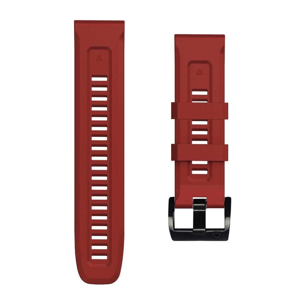 Universal Garmin 26mm Iconband Tech-Protect Line Silicone Strap - Red