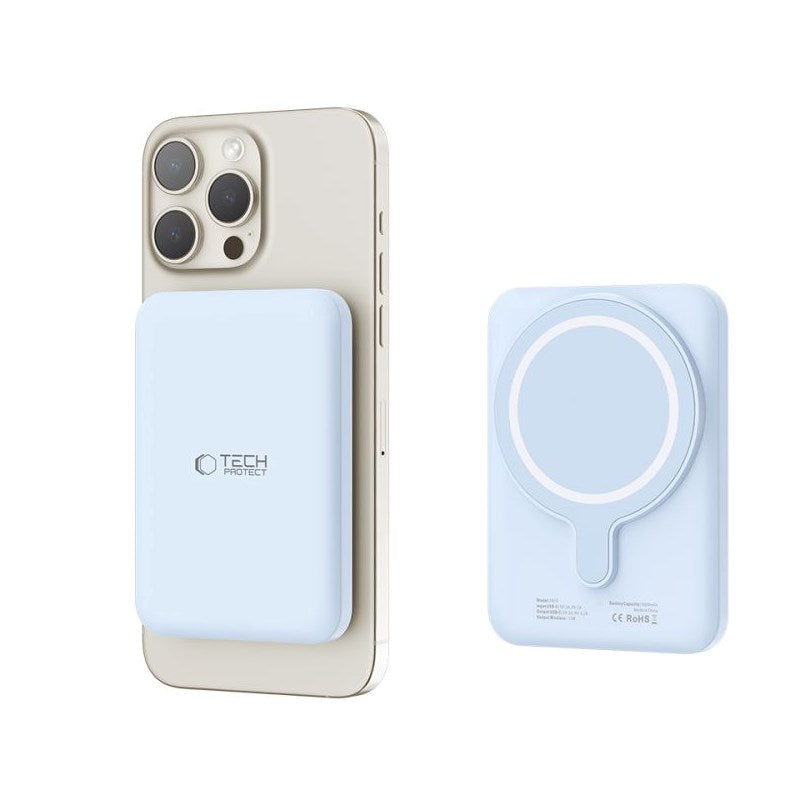 Tech-Protect LifeMag Wireless Powerbank 5000 mAh - MagSafe Compatible - Blue