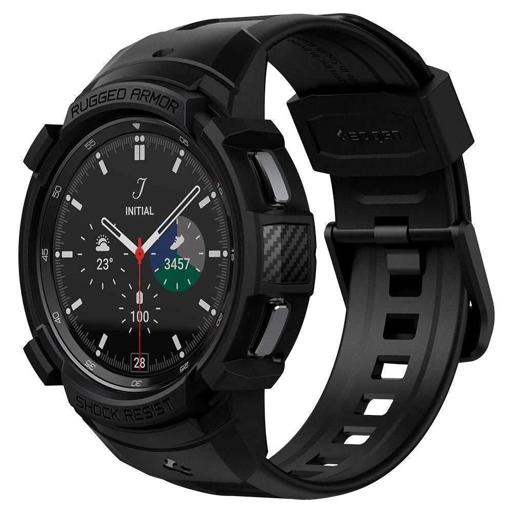 Samsung Galaxy Watch 4 Classic (46mm) SPIGEN Rugged Armor Pro Case - TPU Case incl. Strap - Matte Black