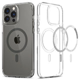 iPhone 13 Pro Max Spigen Ultra Hybrid Case - MagSafe Compatible - Transparent / Grey