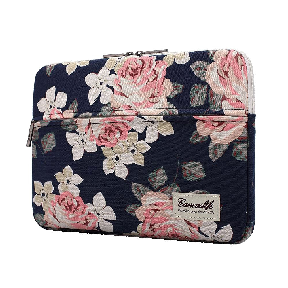 Canvaslife MacBook 15" / PC 15-16" Sleeve (37.5 x 26.5 cm) - Navy Rose