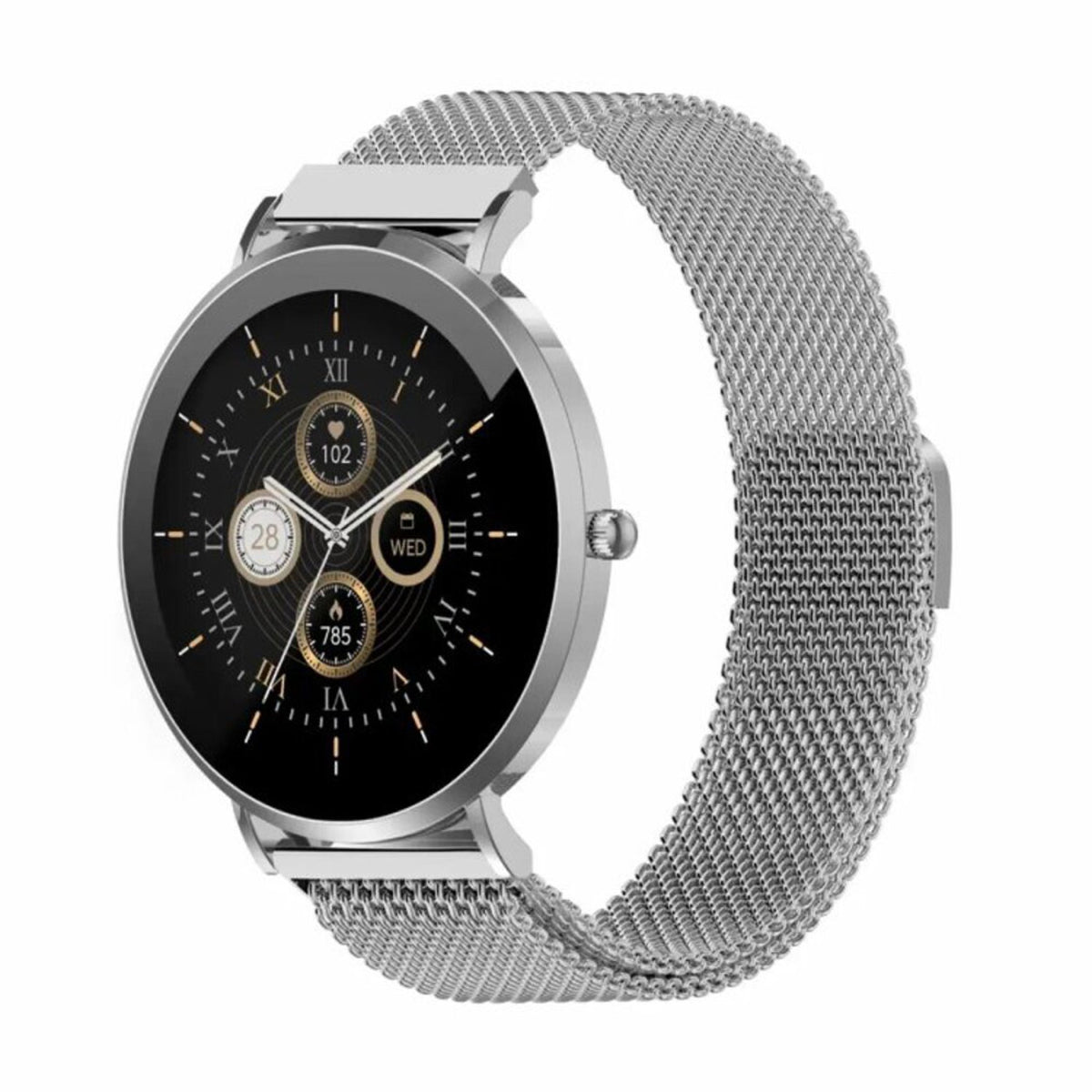 Denver SWC-394S Bluetooth Smartwatch with Health Tracking - Silver