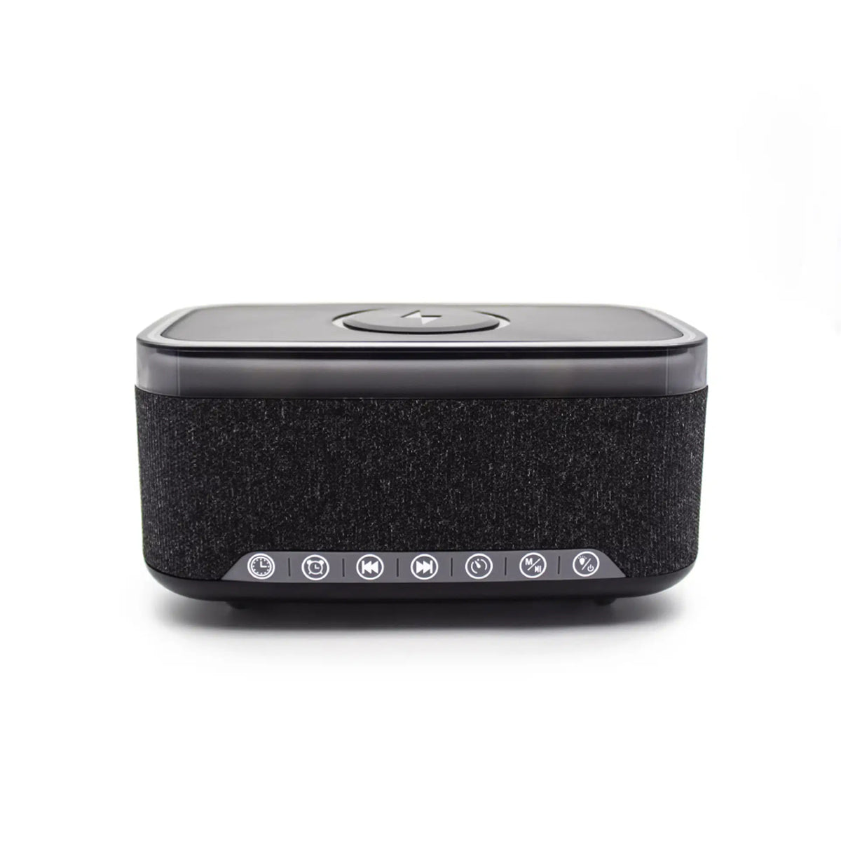 Denver ECQ-112B Alarm Clock with Bluetooth Speaker & Wireless Charging - Black