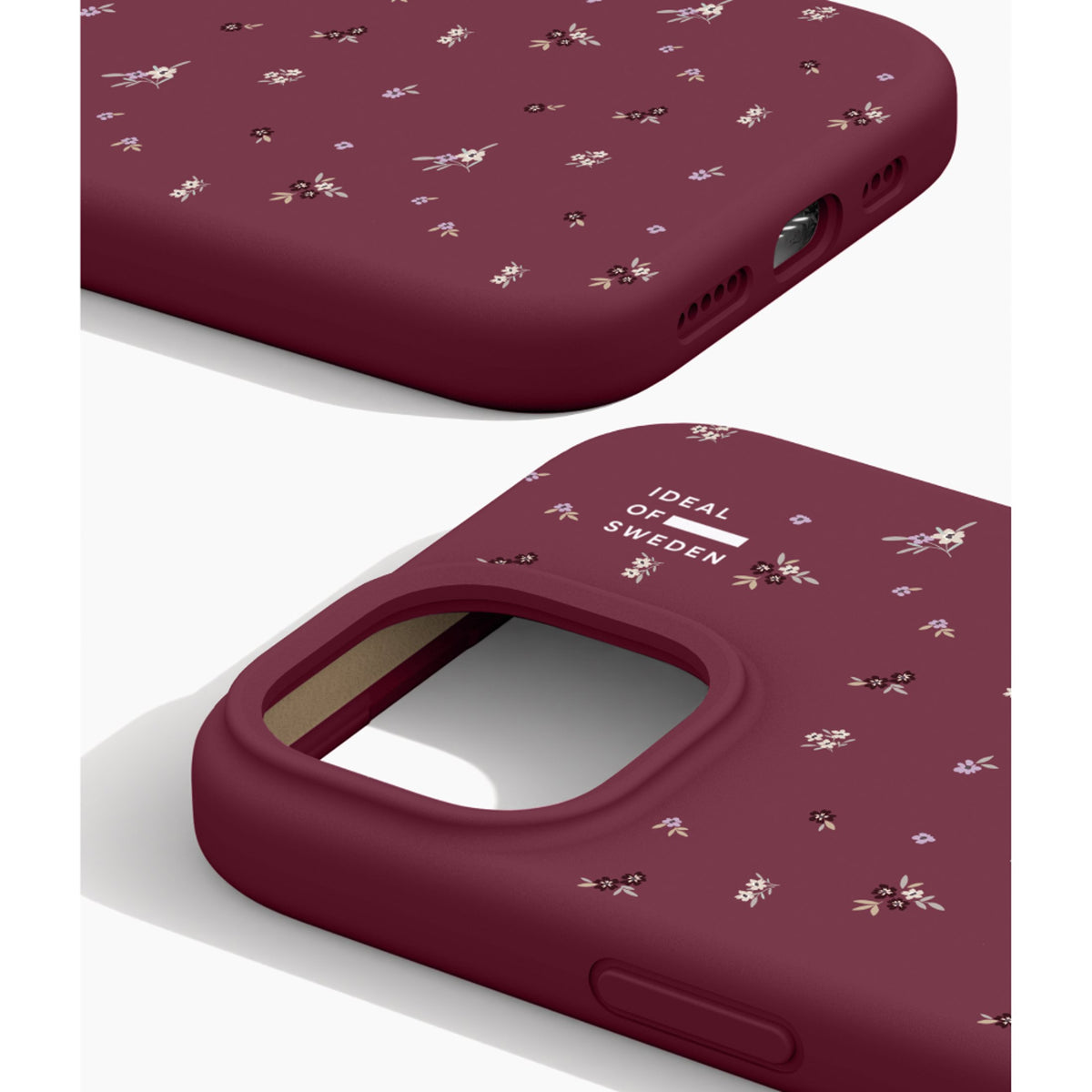 iDeal Of Sweden iPhone 17e / 16e / 15 / 14 / 13  Silicone Case - MagSafe Compatible - Fine Wine Bloom