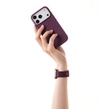 Apple Watch (42/44/SE/45/46/49mm) iDeal of Sweden Soft Swirl Silicone Watch Strap - Size M/L - Velvet Plum