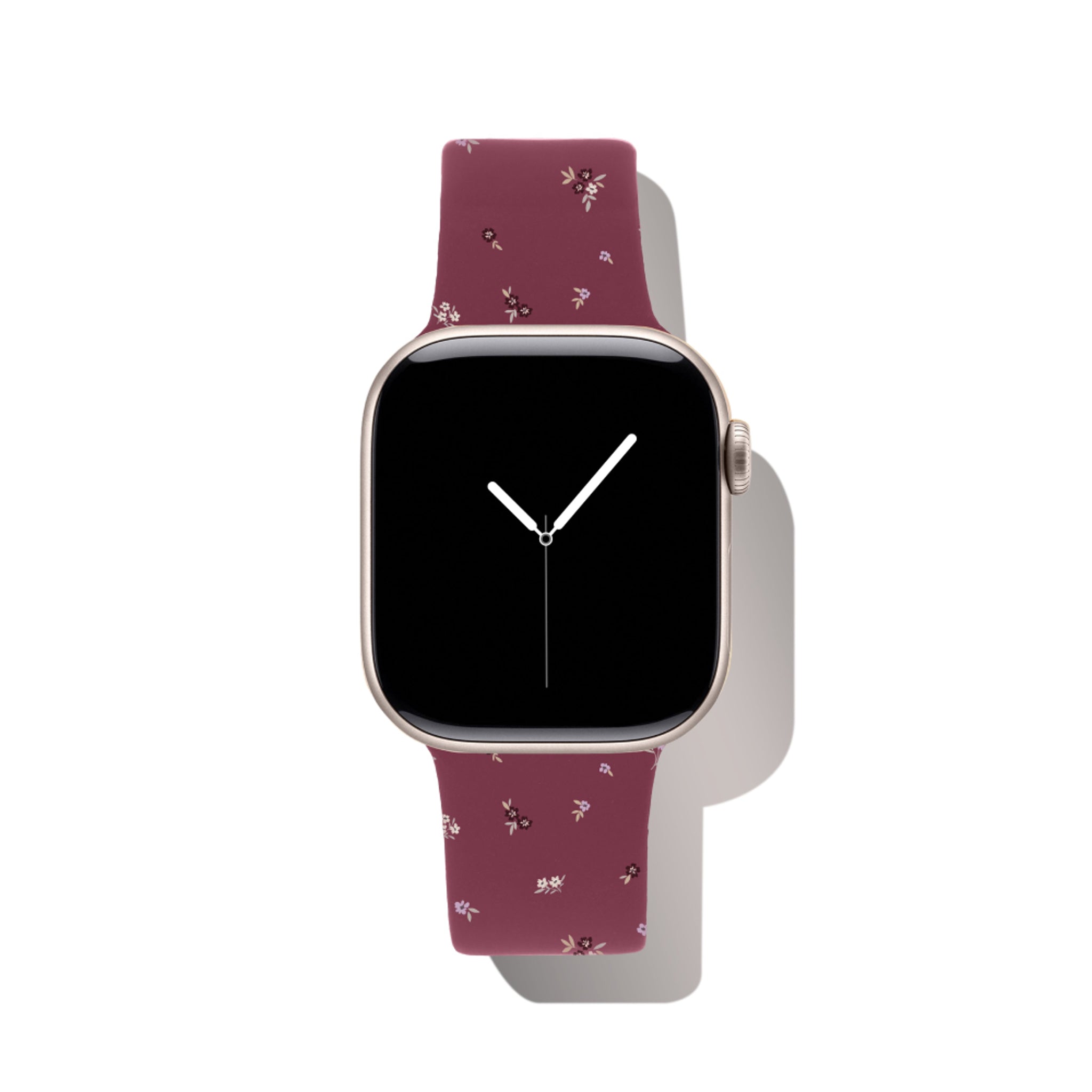 Apple Watch (42/44/SE/45/46/49mm) iDeal of Sweden Silicone Watch Strap - Size M/L - Fine Wine Bloom