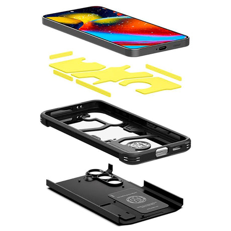 Samsung Galaxy S24+ (Plus) Spigen Tough Armor Case w. Kickstand - Black