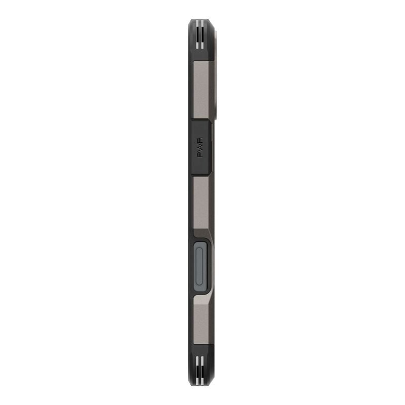 iPhone 16 Spigen Tough Armor Case w. Kickstand  - MagSafe Compatible - Gunmetal