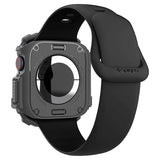 Apple Watch 10 (46mm) Spigen Rugged Armor Case - Flexible Plastic - Dark Grey