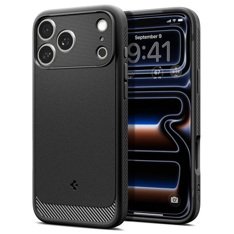 iPhone 18 Pro / 17 Pro Spigen Rugged Armor Case - MagSafe Compatible - Black