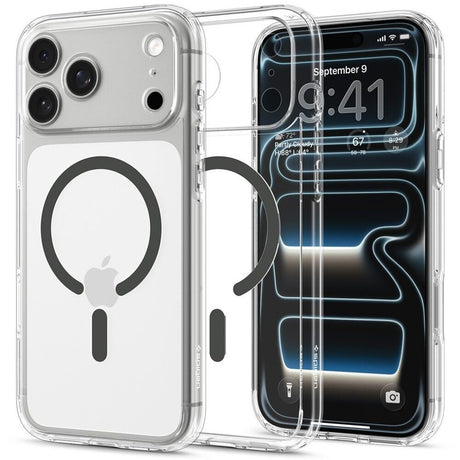 iPhone 18 Pro / 17 Pro Spigen Ultra Hybrid Case - MagSafe Compatible - Transparent / Grey