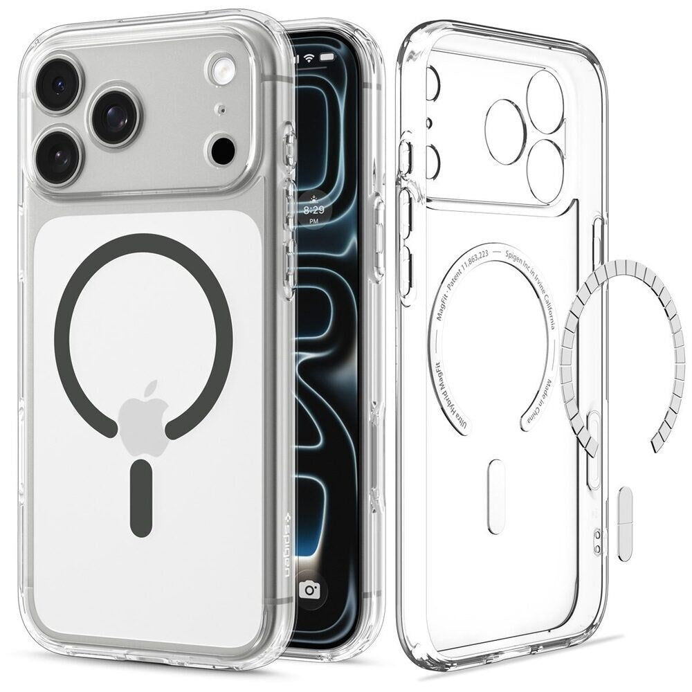 iPhone 18 Pro Max / 17 Pro Max Spigen Ultra Hybrid Case - MagSafe Compatible - Transparent / Grey