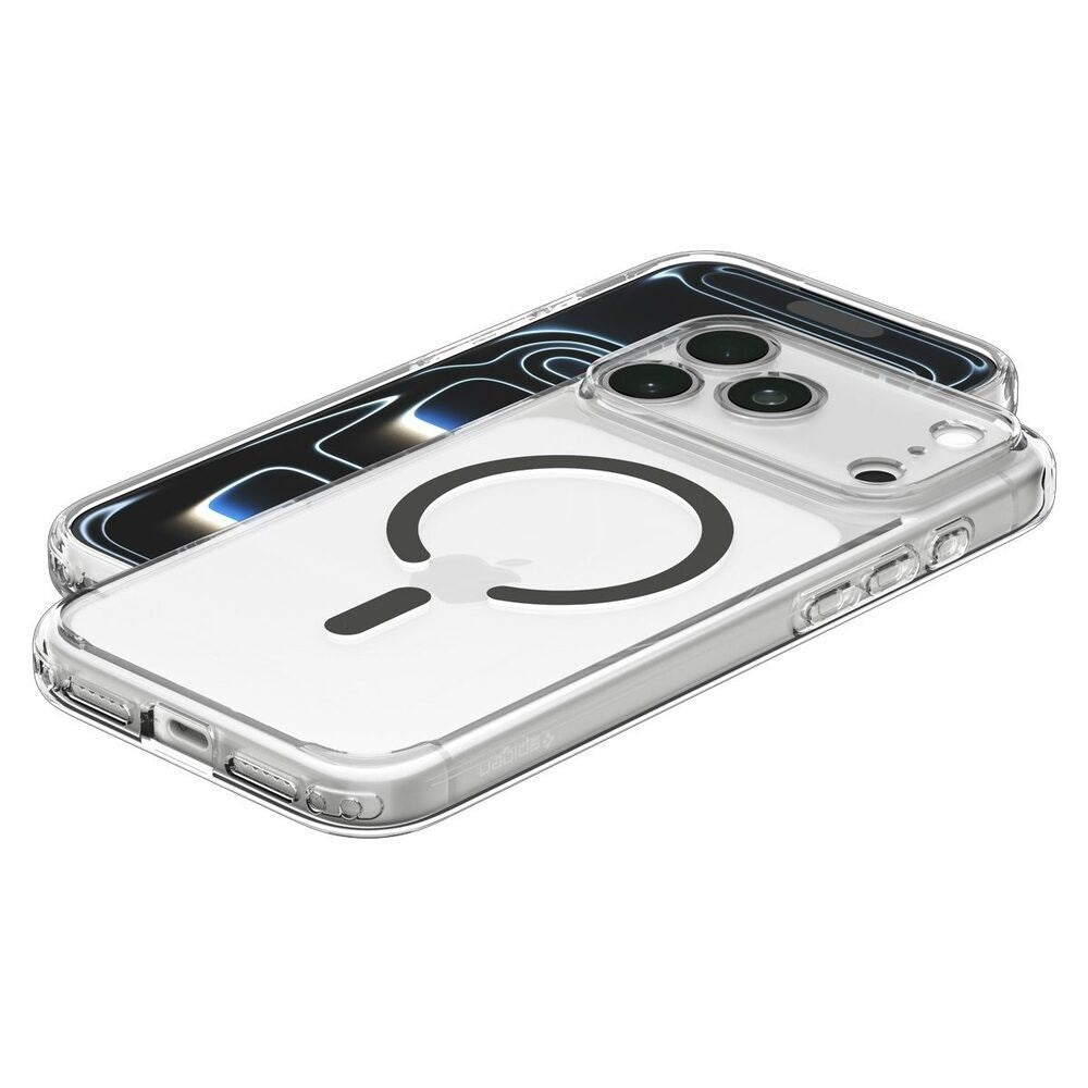 iPhone 18 Pro / 17 Pro Spigen Ultra Hybrid Case - MagSafe Compatible - Transparent / Grey