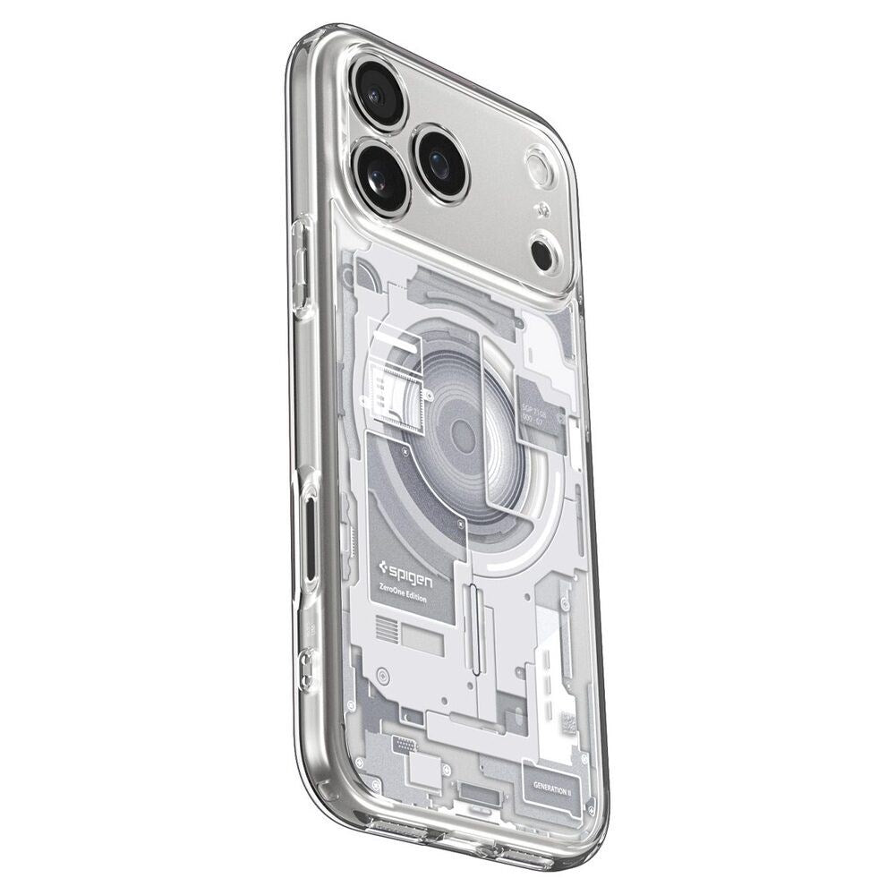 iPhone 18 Pro / 17 Pro Spigen Ultra Hybrid Case - MagSafe Compatible - Transparent / White